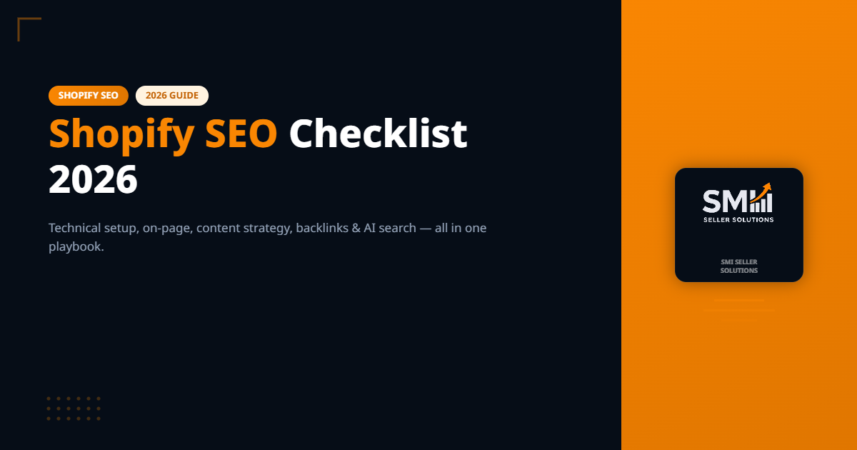 Shopify SEO Checklist - 2026
